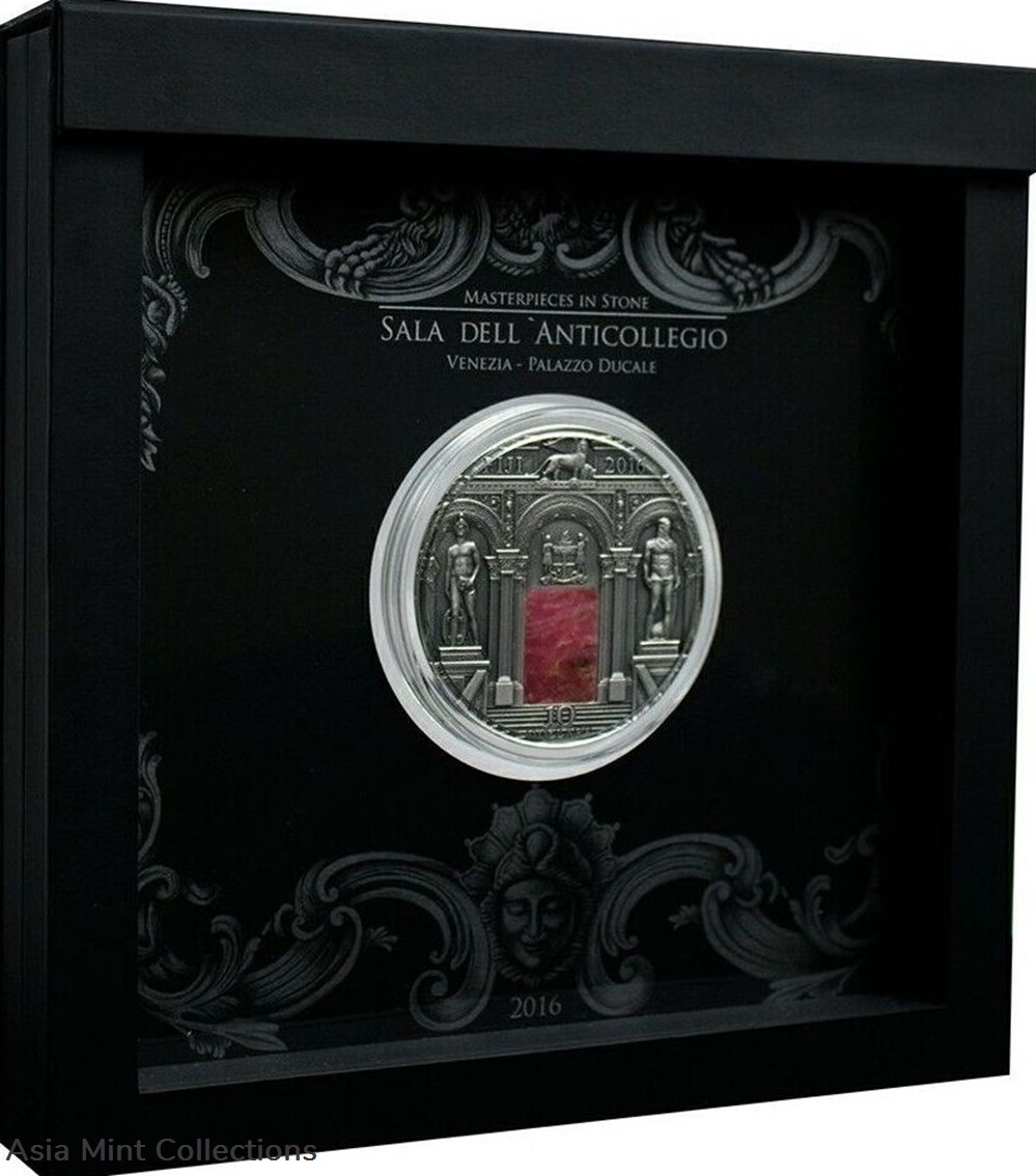 2016 - PALAZZO DUCALE Doge Palace Masterpieces in Stone 3 Oz Silver Coin 10$ Fiji 4 coins ingots bullion 2016 palazzo ducale doge palace masterpieces in stone 3 oz silver coin 10 fiji