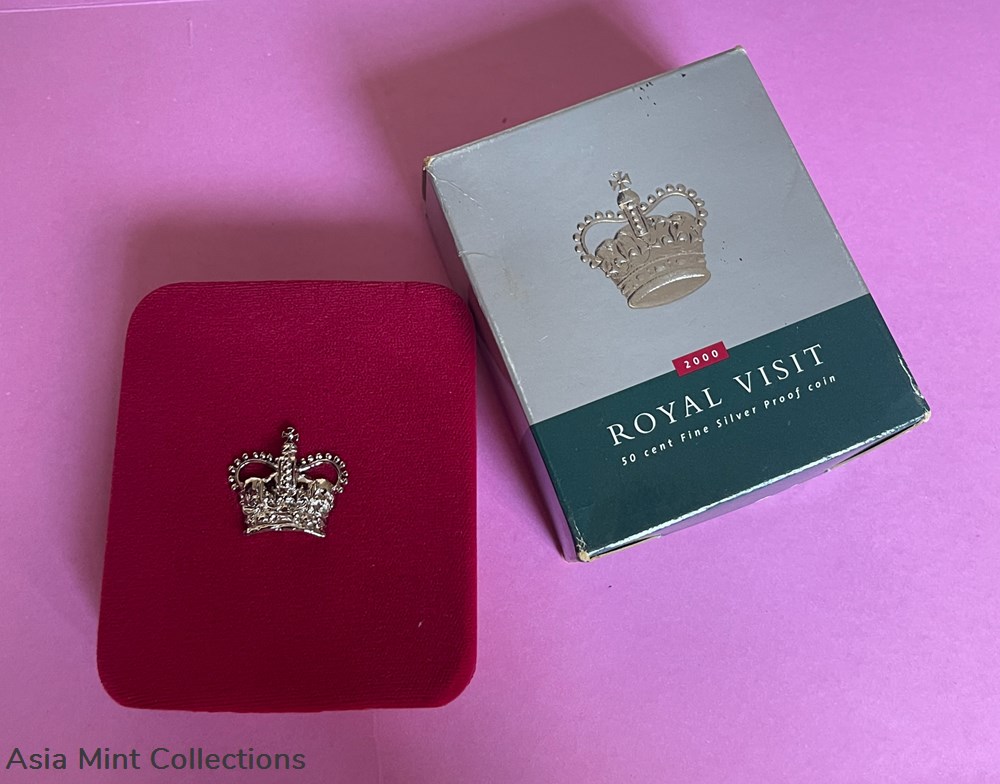 2000 - Royal Australian Mint Royal Visit 50 Cent Fine Silver Proof COA 4 coins ingots bullion coin 2000 royal australian mint royal visit 50 cent fine silver proof coa