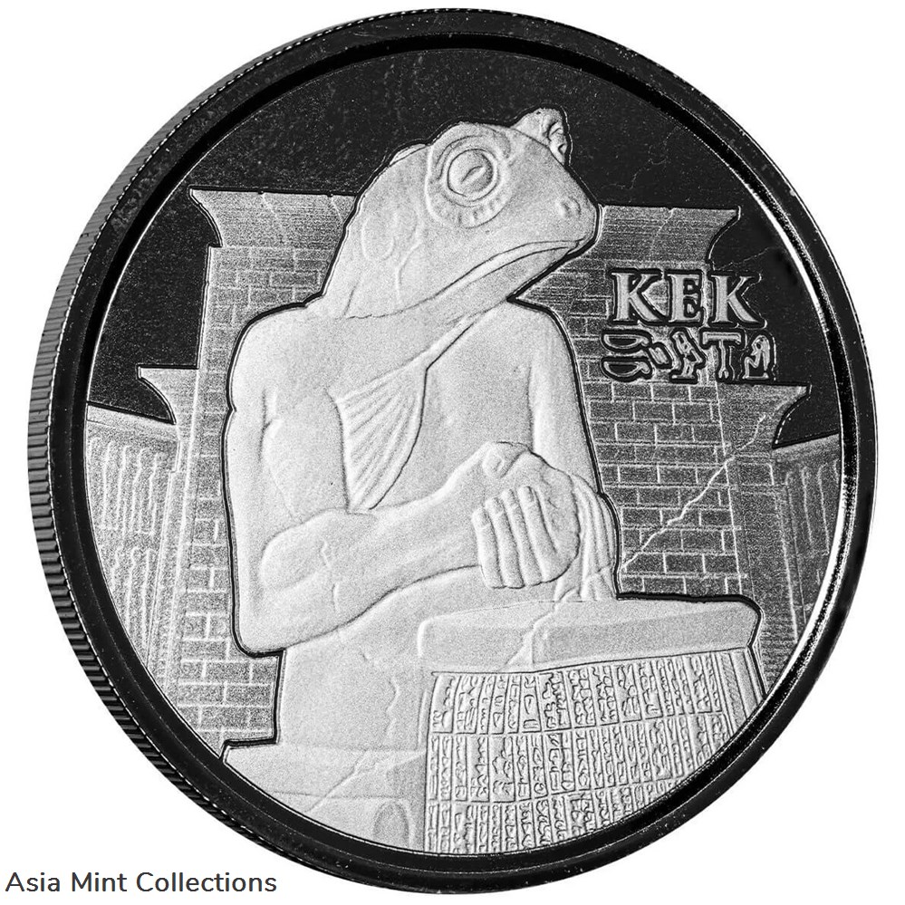 2022 - Chad 1000 Francs ERS KEK Egyptian Relic Series 1oz Silver Proof Like 2 coins ingots bullion ingot 2022 chad 1000 francs ers kek egyptian relic series 1oz silver proof like