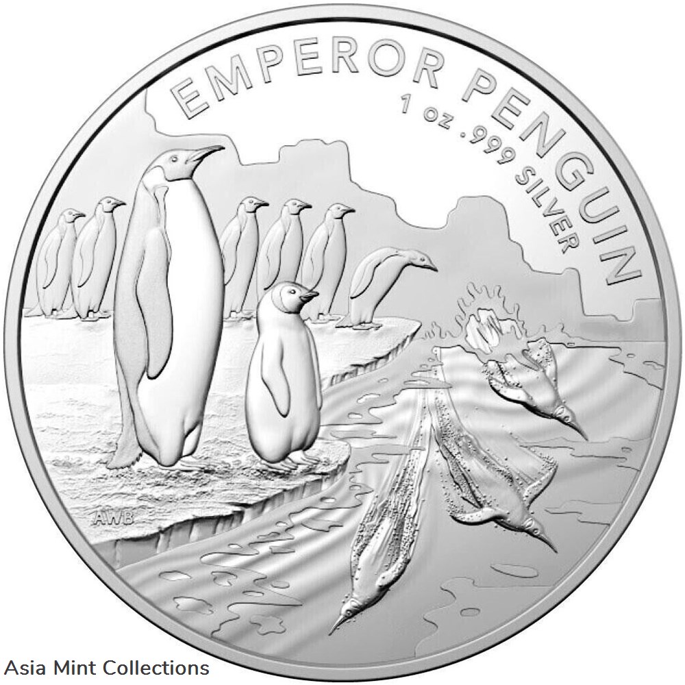 coins ingots bullion coin 2023 antarctic emperor penguin 1st 1 oz silver australia 1 oz 999 silver st bu