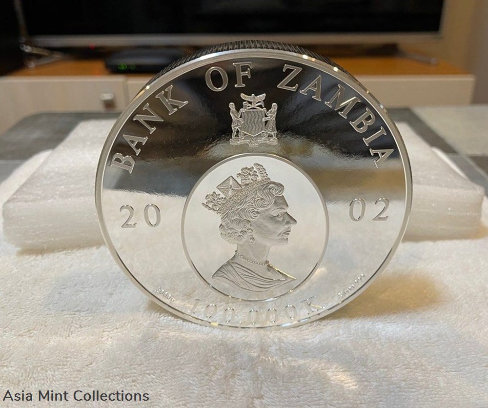 2002 Zambia 3-Kilos 100,000 Kwacha "The Memorial of The Queen Elizabeth The Queen Mother" 4 coins ingots bullion silver coin 2002 zambia 3 kilos 100 000 kwacha the memorial of the queen elizabeth the queen mother
