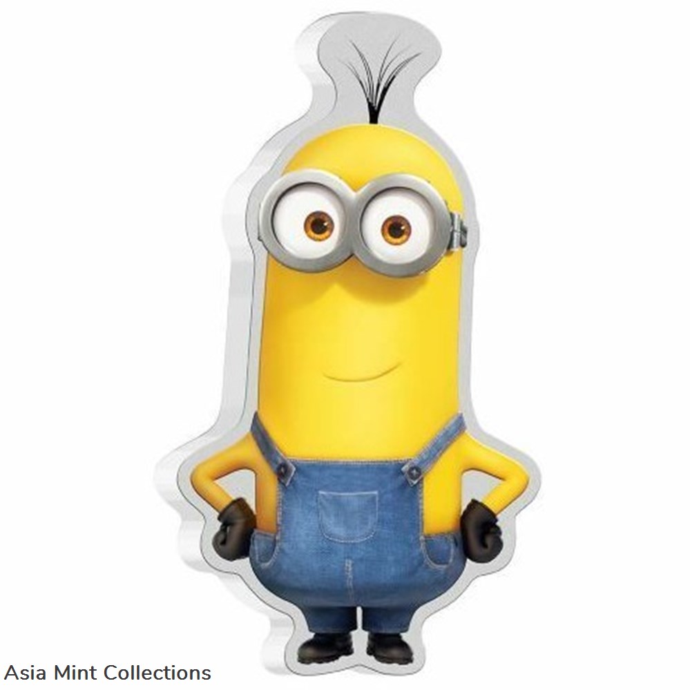 2021 - Kevin the Minion 1oz Silver Shaped Coin coins ingots bullion 2021 kevin the minion 1oz silver shaped coin