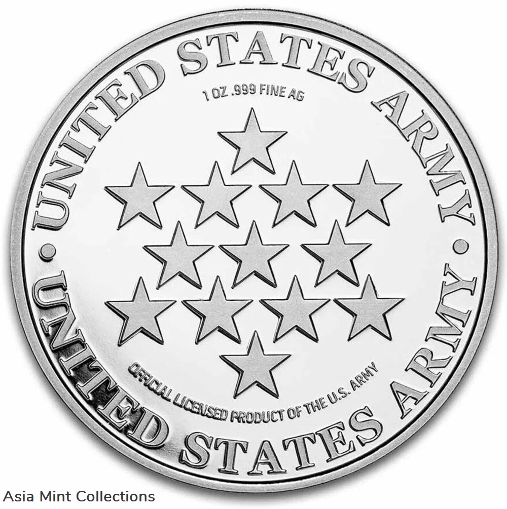 2024 - New Design 1oz .999 Silver Round - U.S. Army Seal In TEP & Black Velvet Bag 4 coins world united states 2024 new design 1oz 999 silver round u s army seal in tep black velvet bag