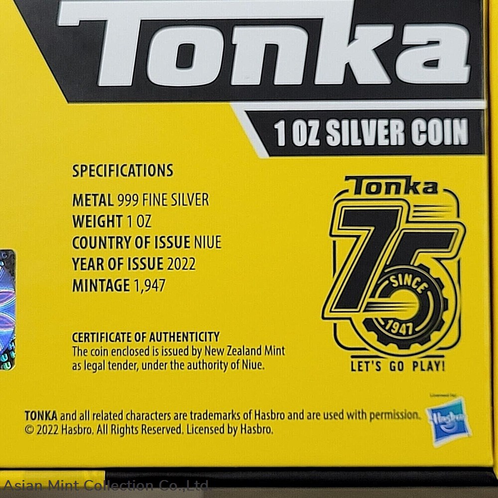 2022 Niue 1 oz Silver Tonka 75th Anniversary Coin Tonka Truck Silver bar 5 coins ingots bullion 2022 niue 1 oz silver tonka 75th anniversary coin tonka truck silver bar