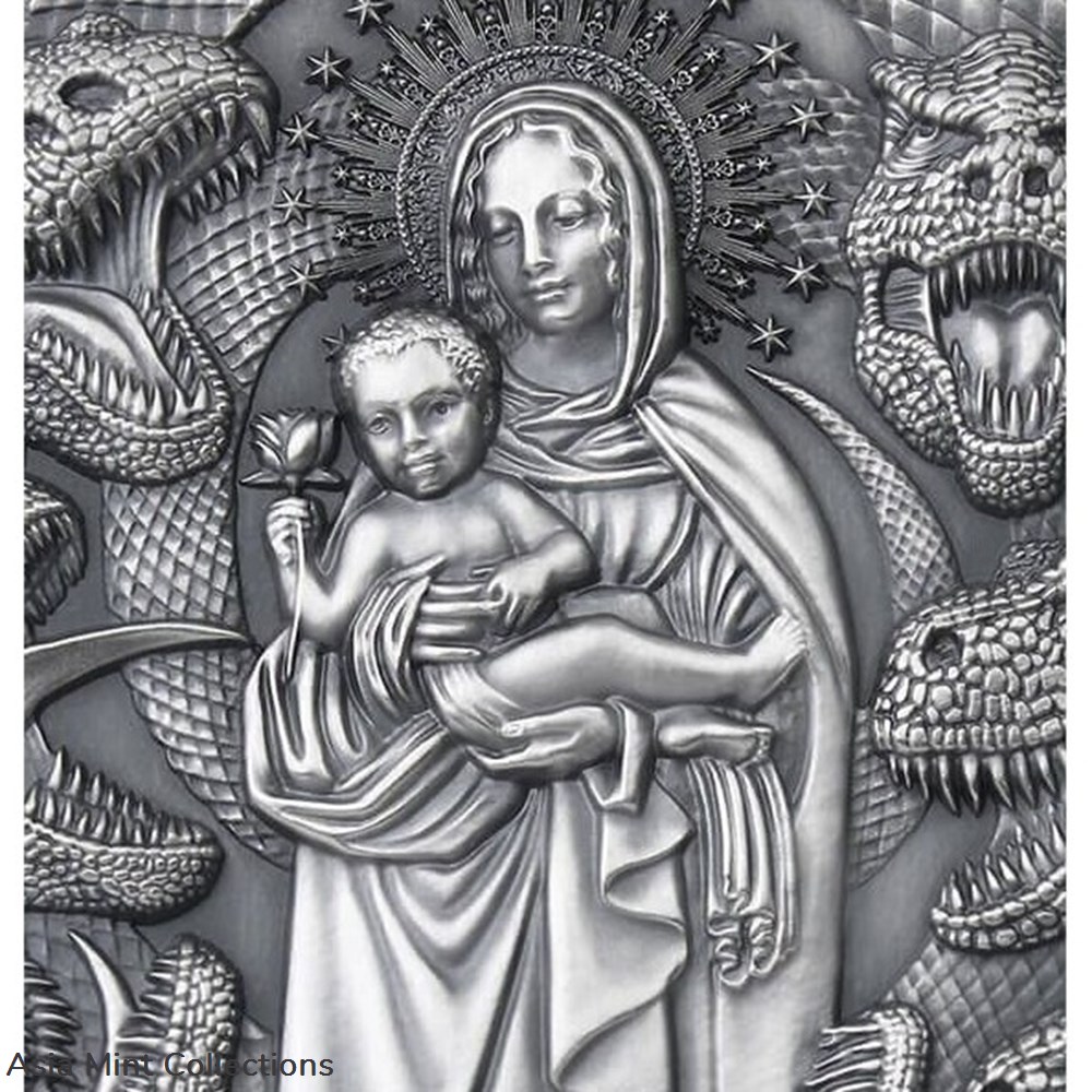 2021 - The Lady and the Dragon Apocalypse 3 oz Antique finish Silver Coin Cameroon 3 coins ingots bullion 2021 the lady and the dragon apocalypse 3 oz antique finish silver coin cameroon