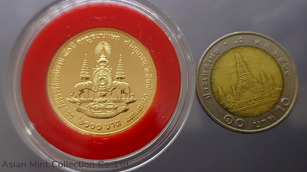 1996 - Gold Coin face price 6000 Baht Commemorative the Golden Jubilee 3 coins ingots bullion 1996 gold coin face price 6000 baht commemorative the golden jubilee