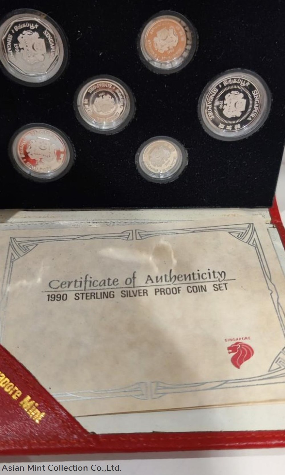 1990 Sterling Sliver Proof Coin Set 2 coins 1990 sterling sliver proof coin set