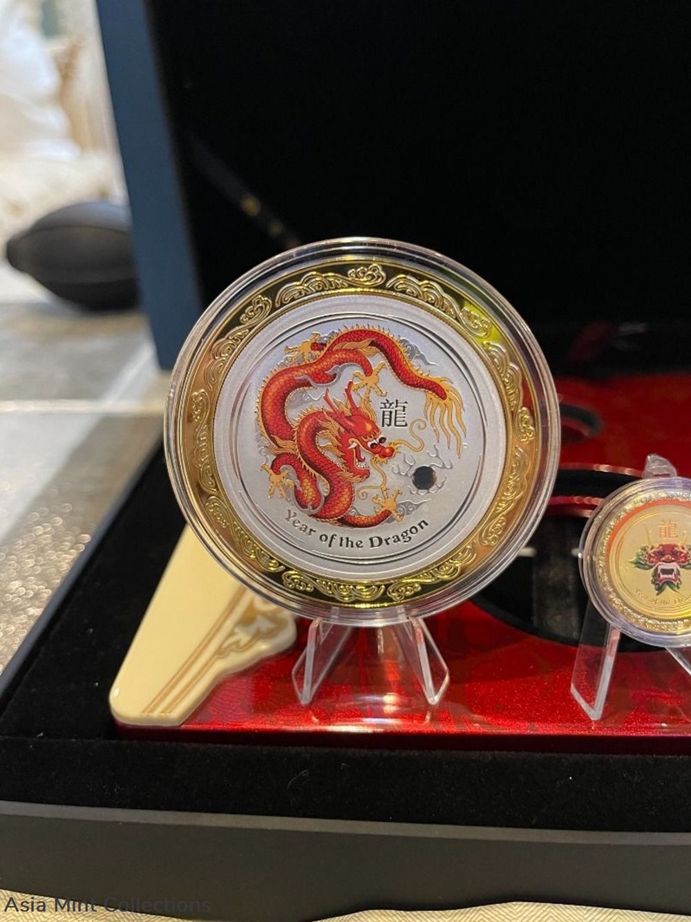 2012 Australia $1 + $15 (Series II) Lunar Year of Dragon Colorized Silver Coin 2 coins ingots bullion 2012 australia 1 15 series ii lunar year of dragon colorized silver coin