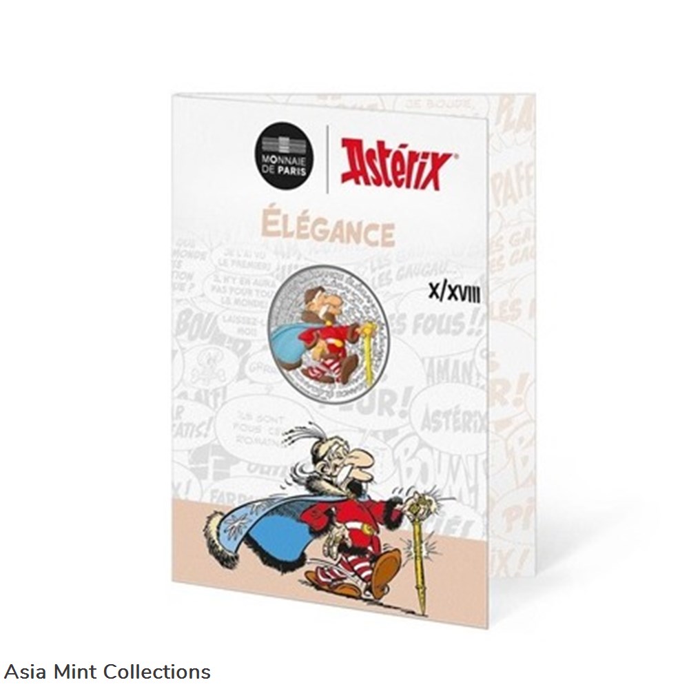 2022 - 10 euro France silver – Asterix (elegance) coins ingots bullion coin 2022 10 euro france silver asterix elegance