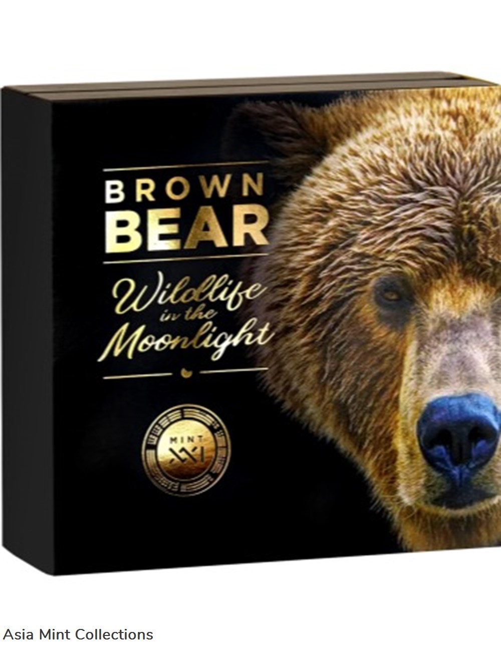 2023 - Brown Bear Wildlife in the Moonlight 2 oz Antique finish Silver Coin Niue 5 coins ingots bullion 2023 brown bear wildlife in the moonlight 2 oz antique finish silver coin niue