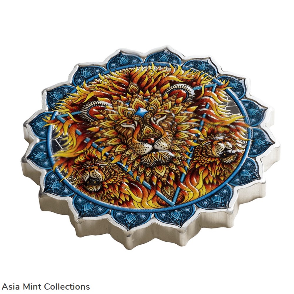 2023 Solomon Islands Lion of the 5th Chakra 2oz Silver Colorized Coin 3 coins ingots bullion 2023 solomon islands lion of the 5th chakra 2oz silver colorized coin