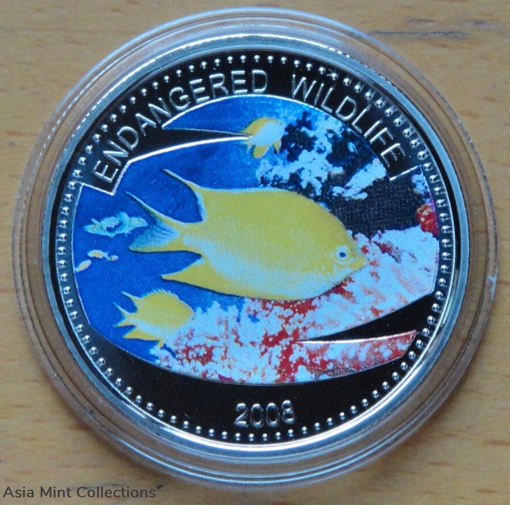 2008 - Palau One Dollar Coin, ENDANGERED WILDLIFE, UNC coins ingots bullion silver 2008 palau one dollar coin endangered wildlife unc