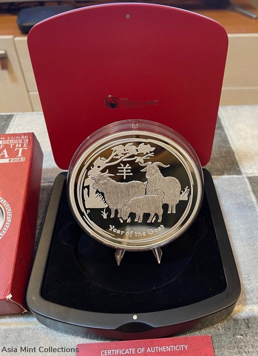 2015 Australia $30 (Series I) Lunar Year Of Goat 1-Kilo Silver Coin (Proof Edition) - RARE 3 coins ingots bullion 2015 australia 30 series i lunar year of goat 1 kilo silver coin proof edition rare