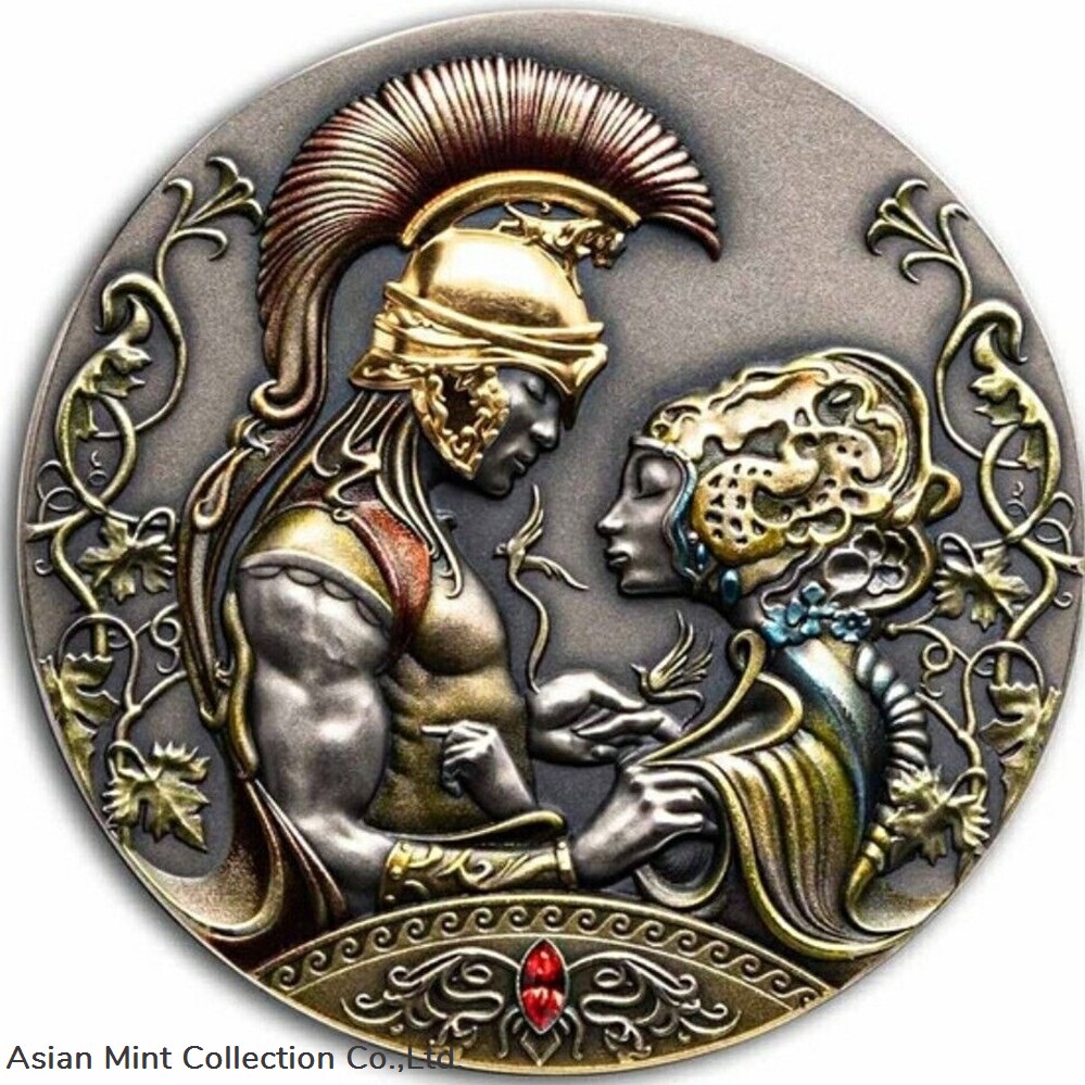 coins ingots bullion 2022 medea and jason s love myths of love 2 oz antique finish silver coin