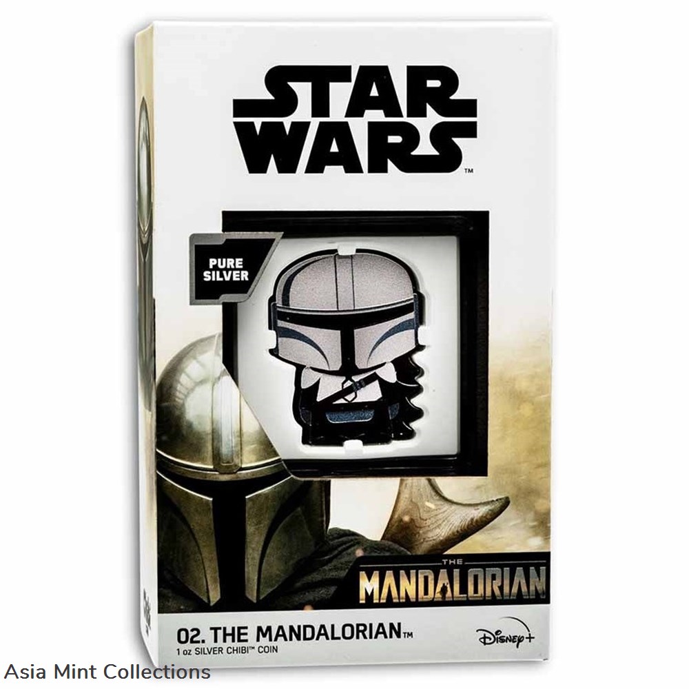 2021 Niue Star Wars "The Mandalorian" 1 oz Silver Chibi Coin 4 coins ingots bullion 2021 niue star wars the mandalorian 1 oz silver chibi coin