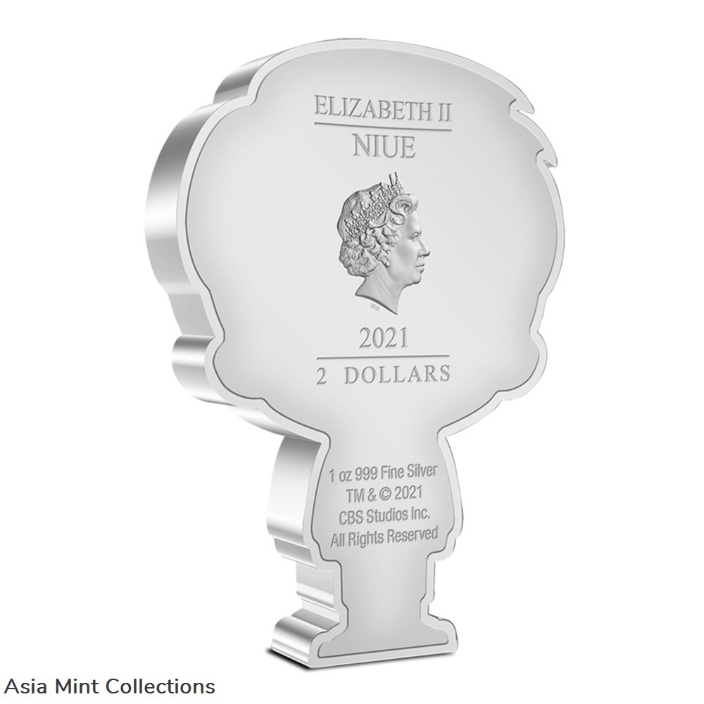 2021 Niue Chibi Star Trek CAPTAIN JAMES T KIRK 1 oz Silver Proof Coin 2 coins ingots bullion 2021 niue chibi star trek captain james t kirk 1 oz silver proof coin