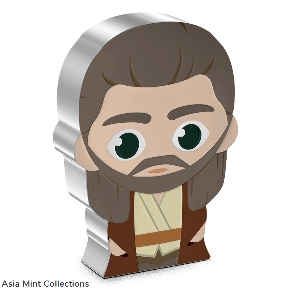 2023 - Niue Star Wars™ Qui-Gon Jinn™ 1oz Silver Chibi® Coin coins ingots bullion 2023 niue star wars qui gon jinn 1oz silver chibi coin