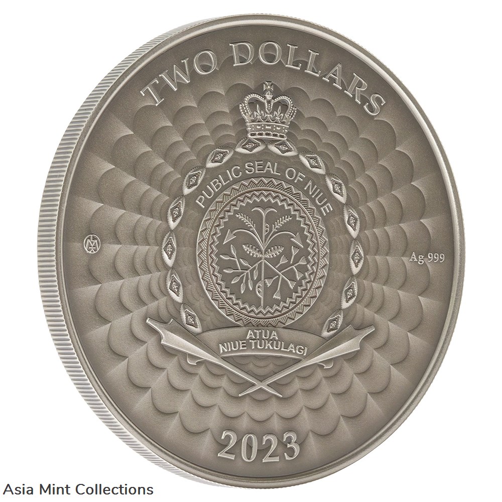 2023 - Niue 2 Dollar Yeti Silver Coin 2 coins ingots bullion 2023 niue 2 dollar yeti silver coin