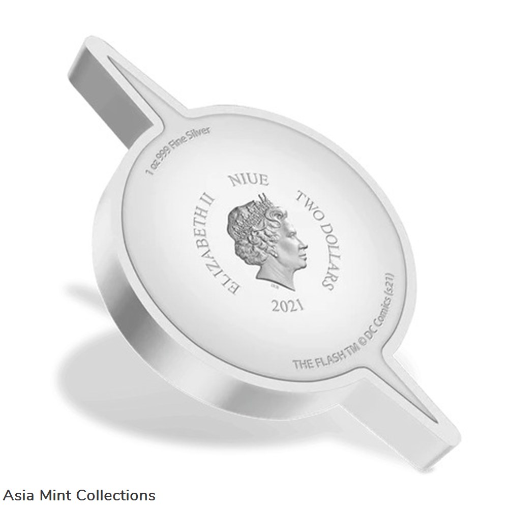 2021 NIUE $2 DC The Flash Emblem 1oz Silver Coin 2 coins ingots bullion 2021 niue 2 dc the flash emblem 1oz silver coin