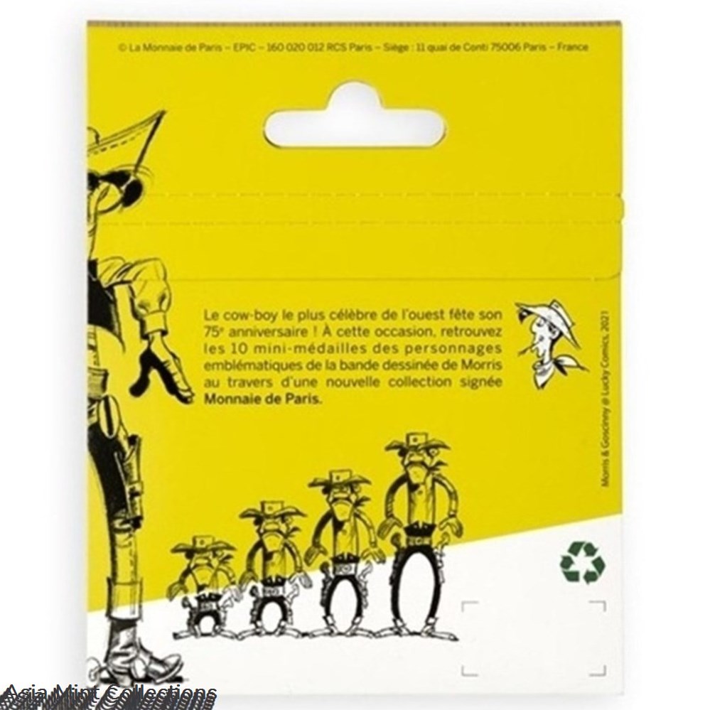 2021 - Monnaie De Paris Memory token Lucky Luke - Les Dalton 4 coins ingots bullion copper coin 2021 monnaie de paris memory token lucky luke les dalton