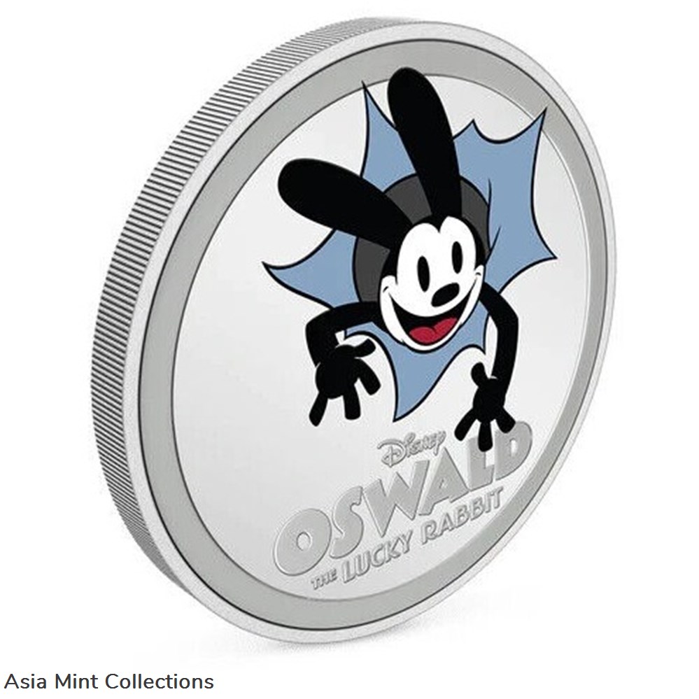 2023 Disney 100 Years of Wonder – Oswald the Lucky Rabbit 1oz Silver Coin 2 coins ingots bullion 2023 disney 100 years of wonder oswald the lucky rabbit 1oz silver coin