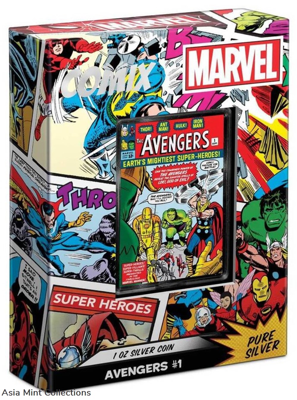 coins ingots bullion 2023 niue marvel comix avengers 1 1oz silver colorized proof coin
