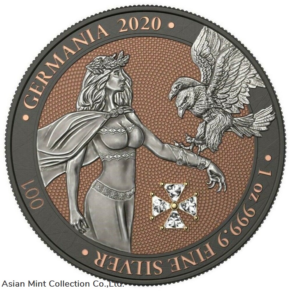 2020 Germania White Crystal Cross 1oz Silver BU Coin coins ingots bullion 2020 germania white crystal cross 1oz silver bu coin