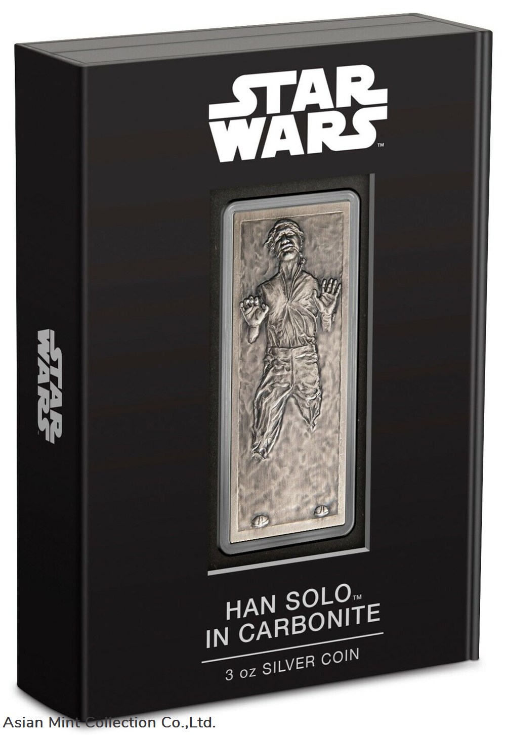 2022- Star Wars- Han Solo™ in Carbonite - 3 OZ Silver Proof Coin 4 coins ingots bullion ingot 2022 star wars han solo in carbonite 3 oz silver proof coin