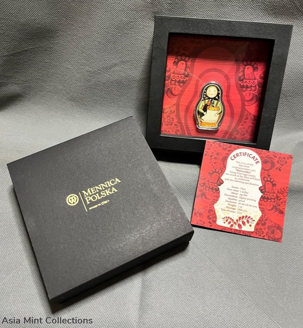 2017 MATRYOSHKA Shaped 1 Oz Silver Coin 1$ Niue Island 4 coins ingots bullion 2017 matryoshka shaped 1 oz silver coin 1 niue island
