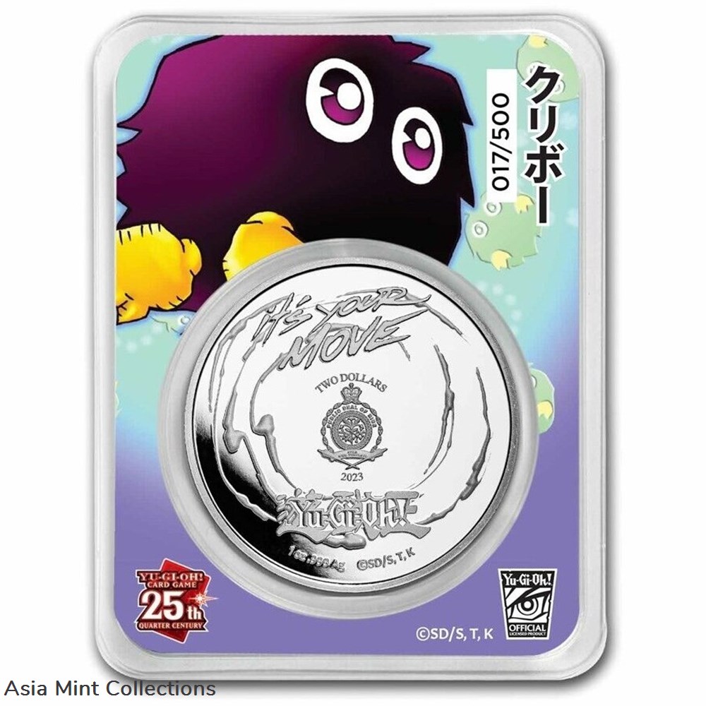 coins ingots bullion coin 2023 yu gi oh kuriboh 1oz 999 silver colored niue st bu in tep