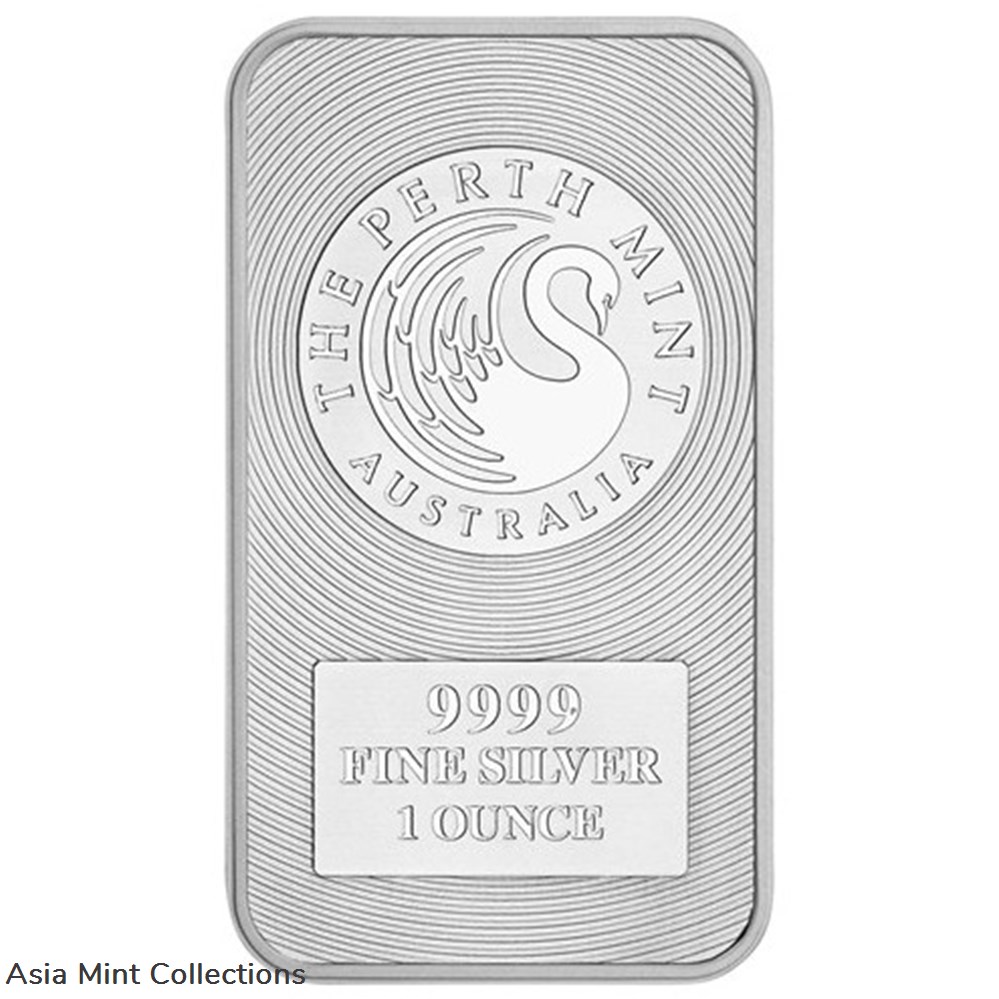 Australia Perth Mint Kangaroo Silver Bar - 1 oz coins ingots bullion coin australia perth mint kangaroo silver bar 1 oz