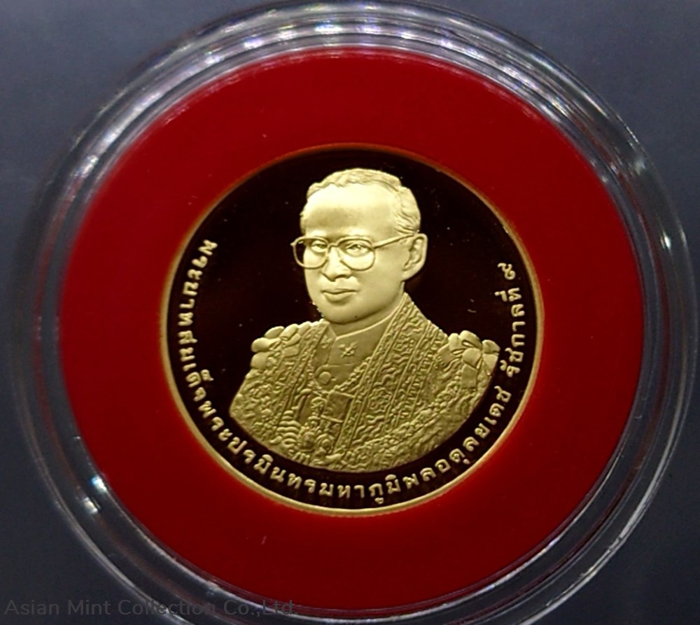 2011 - Commemorative Polished gold coin face 16000 baht, 84th birthday the King's Rama IX 2 coins ingots bullion 2011 commemorative polished gold coin face 16000 baht 84th birthday the king s rama ix