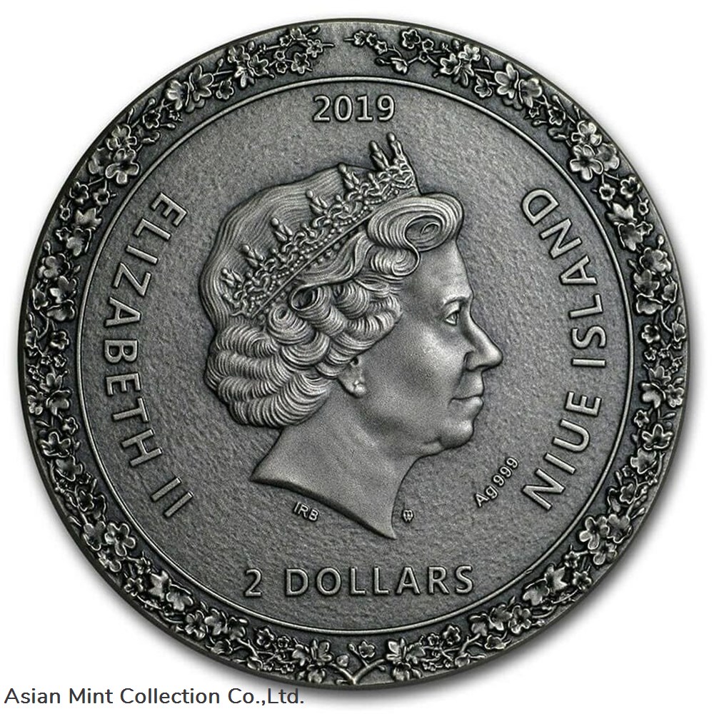 2019 - Geisha 2oz Antique Finish Silver Coin 2$ Niue 3 coins ingots bullion 2019 geisha 2oz antique finish silver coin 2 niue