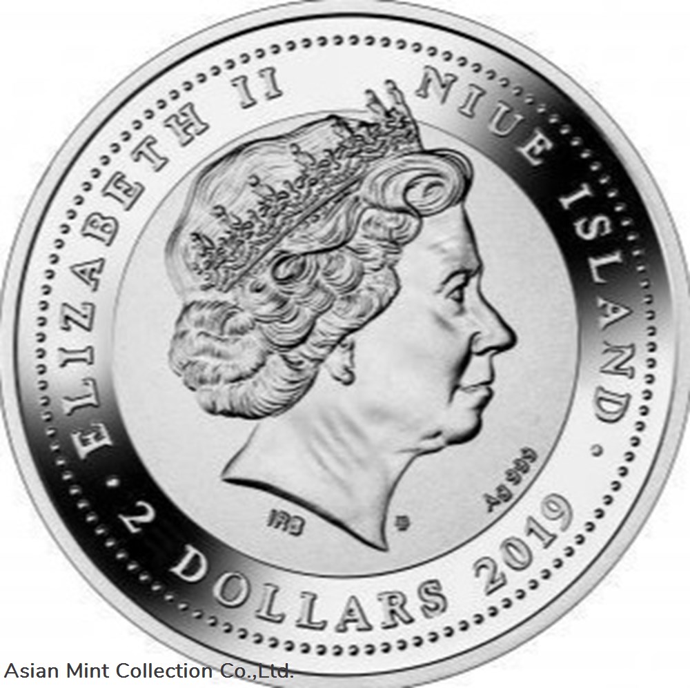 2019 Niue Island 2 $ - Majestic Blue Peafowl Peacock 2 coins ingots bullion 2019 niue island 2 majestic blue peafowl peacock