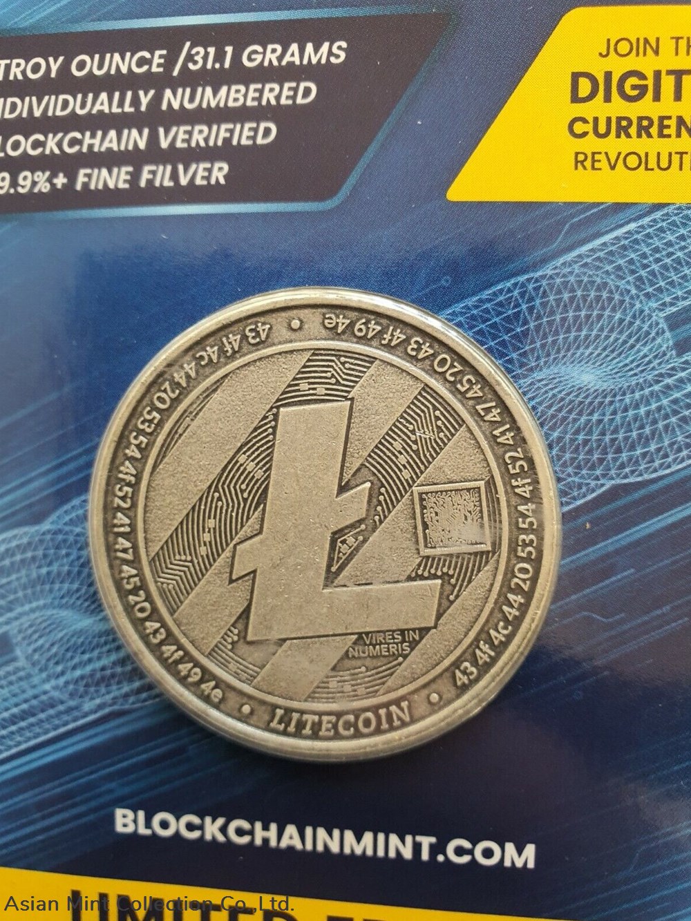 coins ingots 2020 litecoin antiqued 1oz 999 silver bullion coin with card error