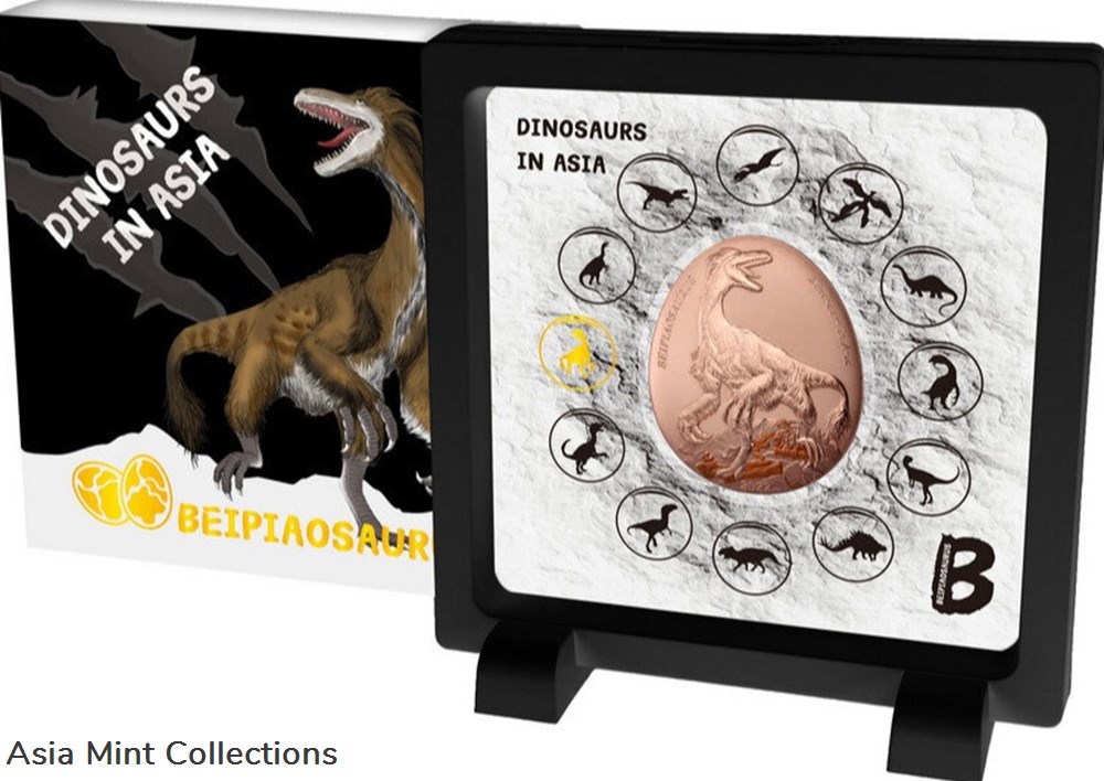 2022 - BEIPIAOSAURUS Dinosaurs in Asia Copper Coin 20 Cent Samoa coins ingots bullion 2022 beipiaosaurus dinosaurs in asia copper coin 20 cent samoa
