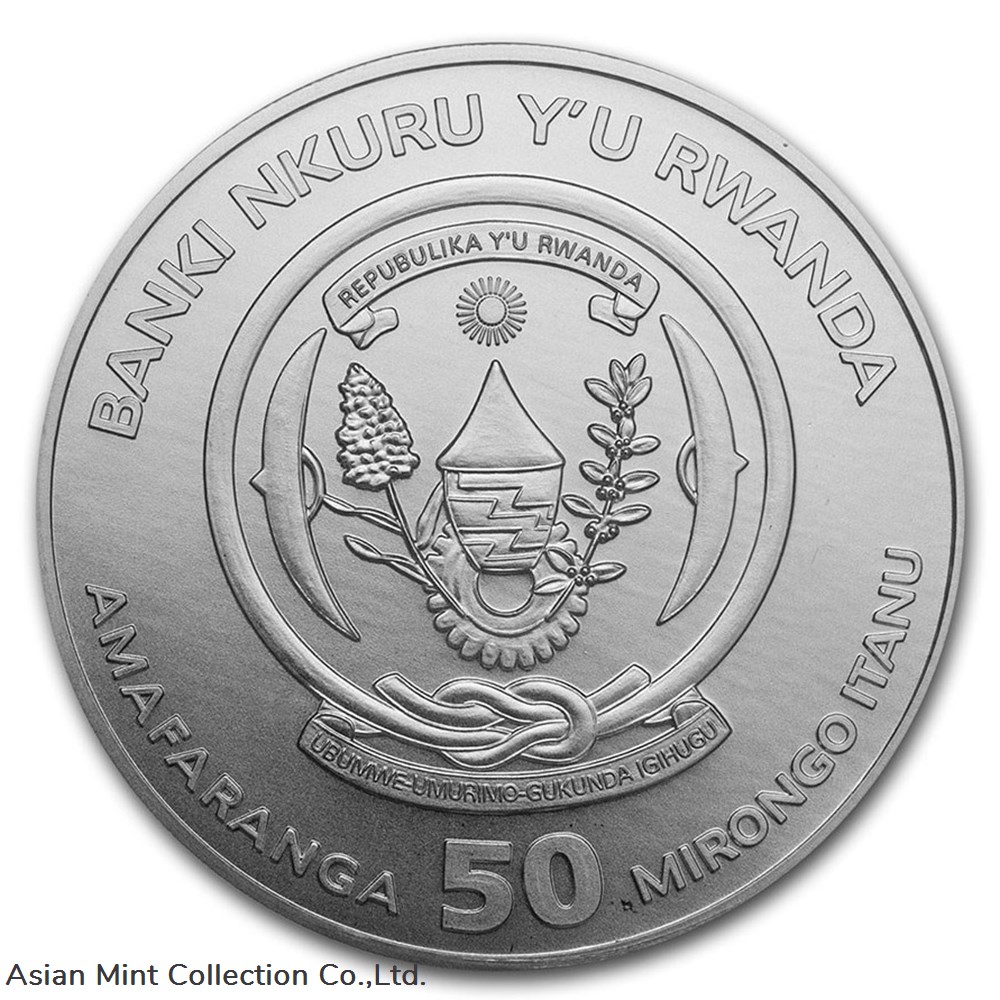 2021 - Rwanda 1 oz Silver African Okapi BU coins ingots bullion coin 2021 rwanda 1 oz silver african okapi bu