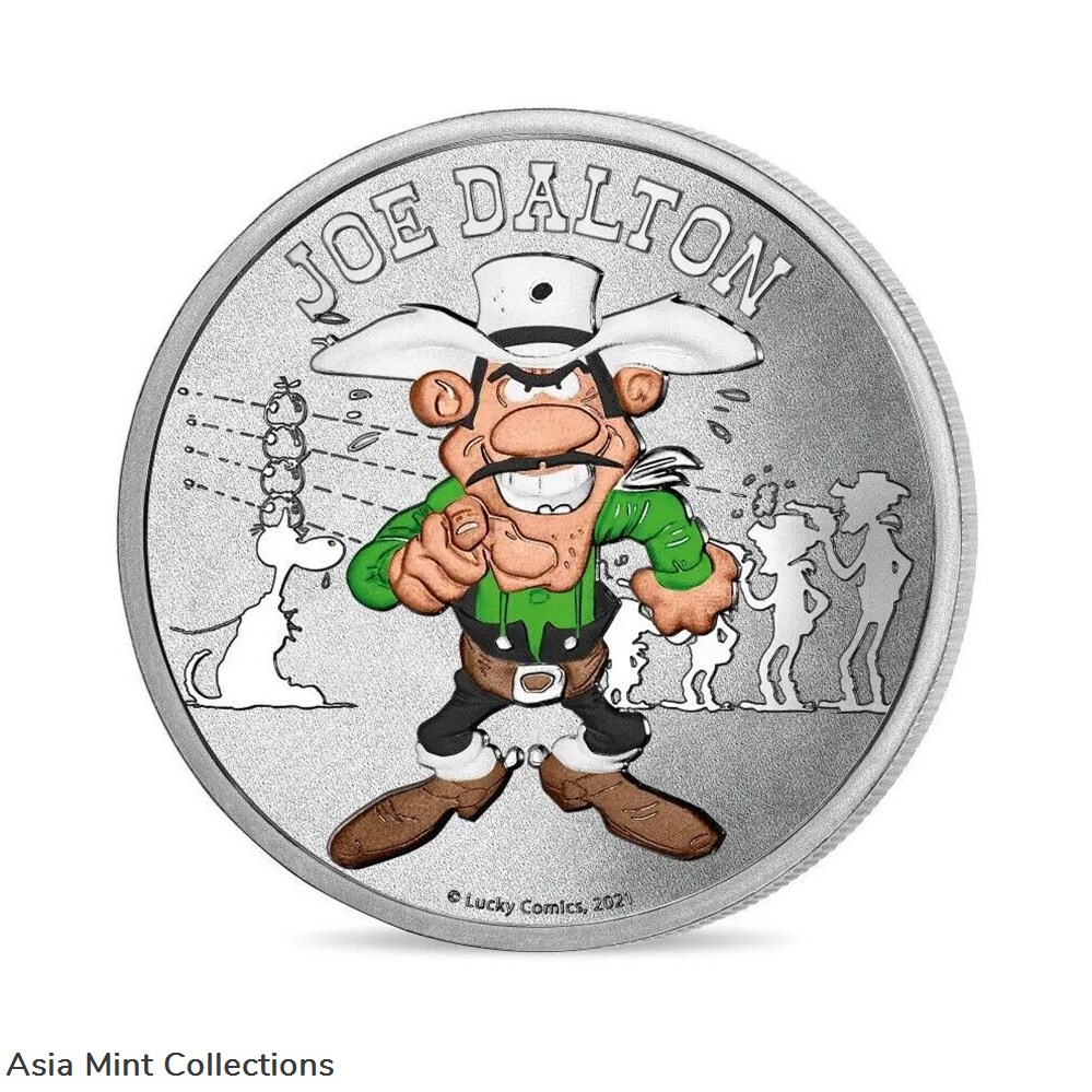 2021 - Monnaie De Paris Memory token Lucky Luke - Joe Dalton 2 coins ingots bullion copper coin 2021 monnaie de paris memory token lucky luke joe dalton