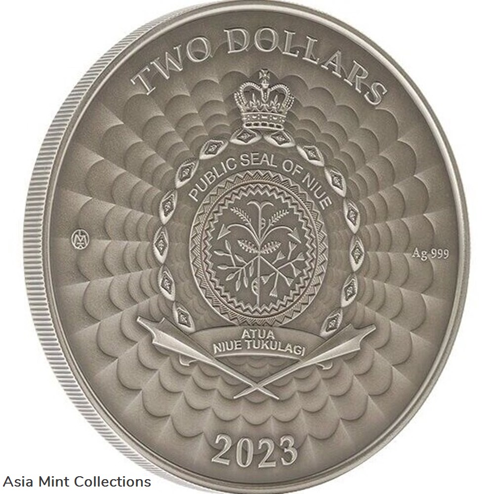 2023 - Windigo World of Cryptids 1 oz Antique finish Silver Coin 2$ Niue 2 coins ingots bullion 2023 windigo world of cryptids 1 oz antique finish silver coin 2 niue