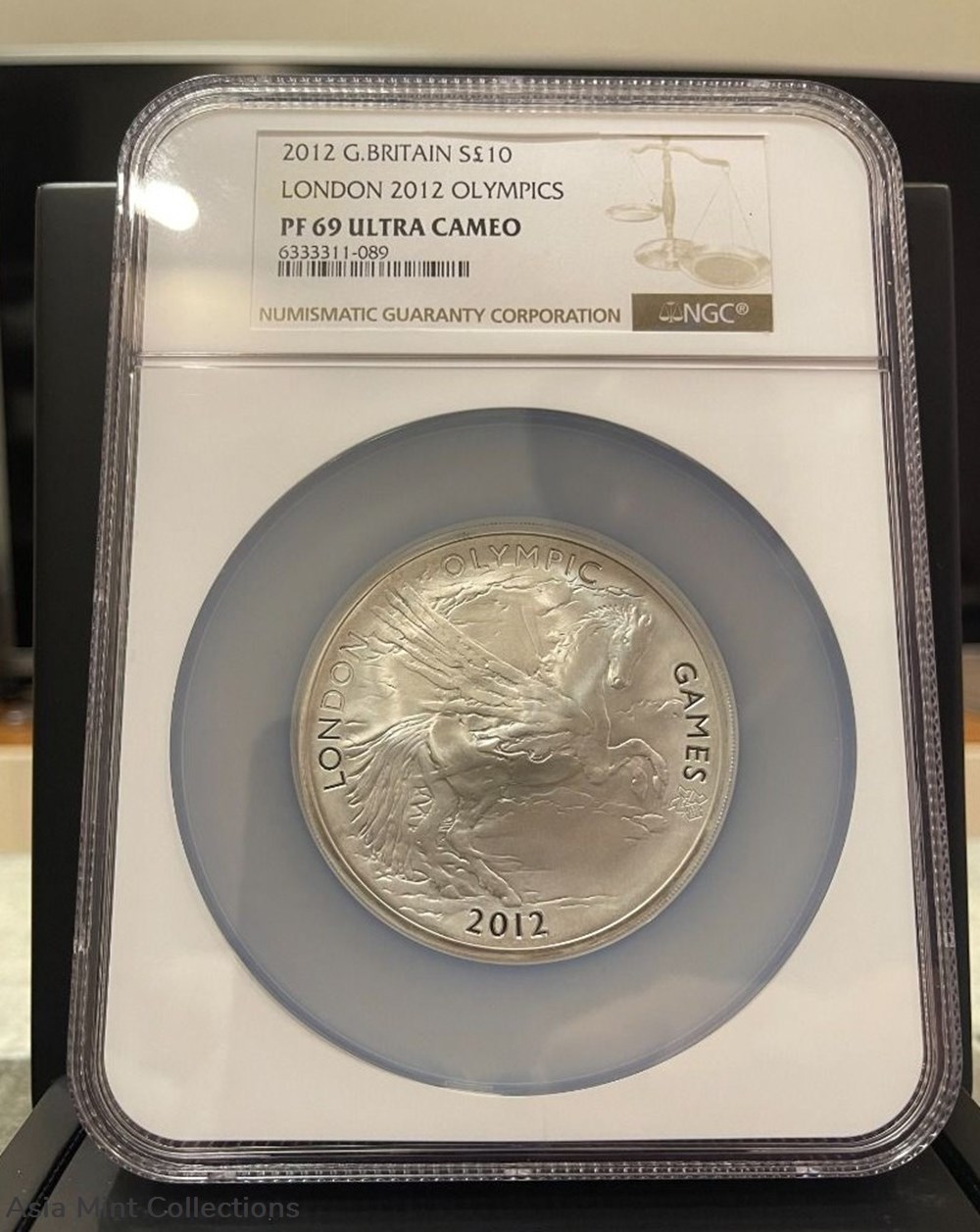 2012 London £10 Olympic Pegasus Silver Proof 5oz Coin - NGC PF69 coins ingots bullion 2012 london 10 olympic pegasus silver proof 5oz coin ngc pf69
