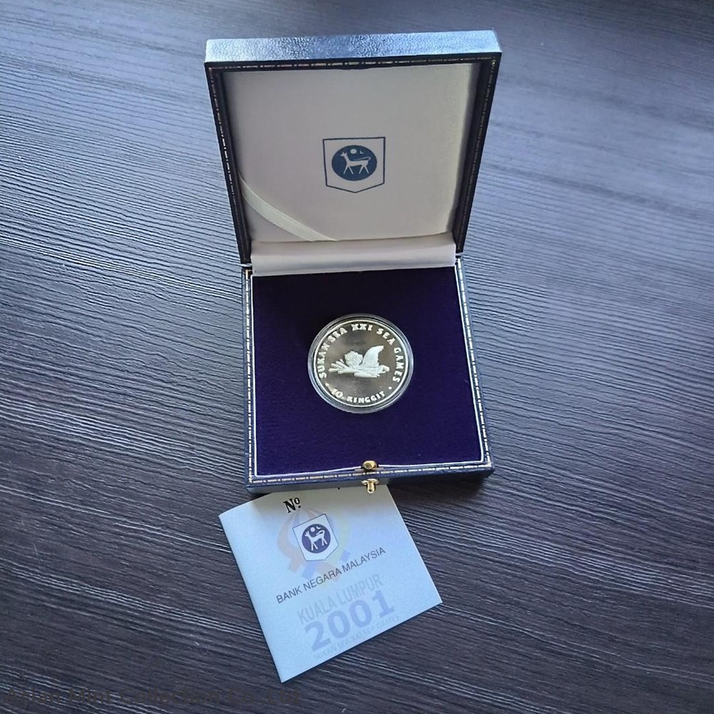 2001 - RM10 Proof Silver Coin - 11th Sukan Sea Games 3 coins world malaysia 2001 rm10 proof silver coin 11th sukan sea games