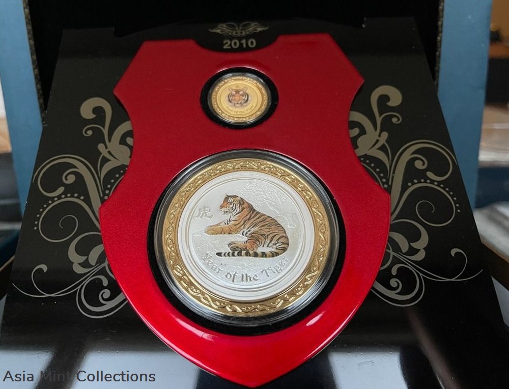 coins ingots bullion 2010 australia 1 15 series ii lunar year of tiger colorized silver coin