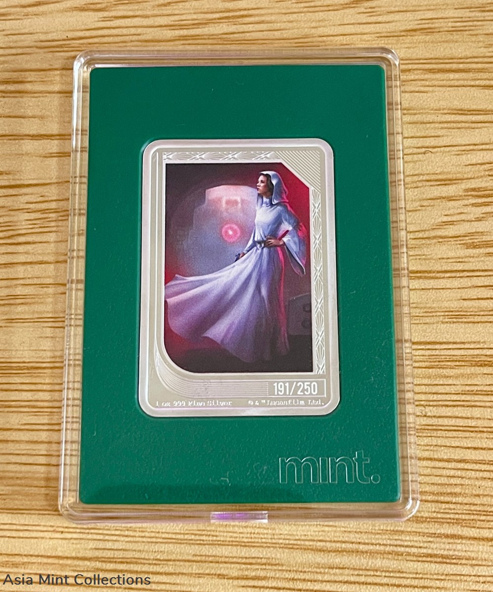 2023 - Rare Niue Star Wars Mint Trading Coins Limited Princess Leia Organa 191/250 ingots bullion silver 2023 rare niue star wars mint trading coins limited princess leia organa 191 250