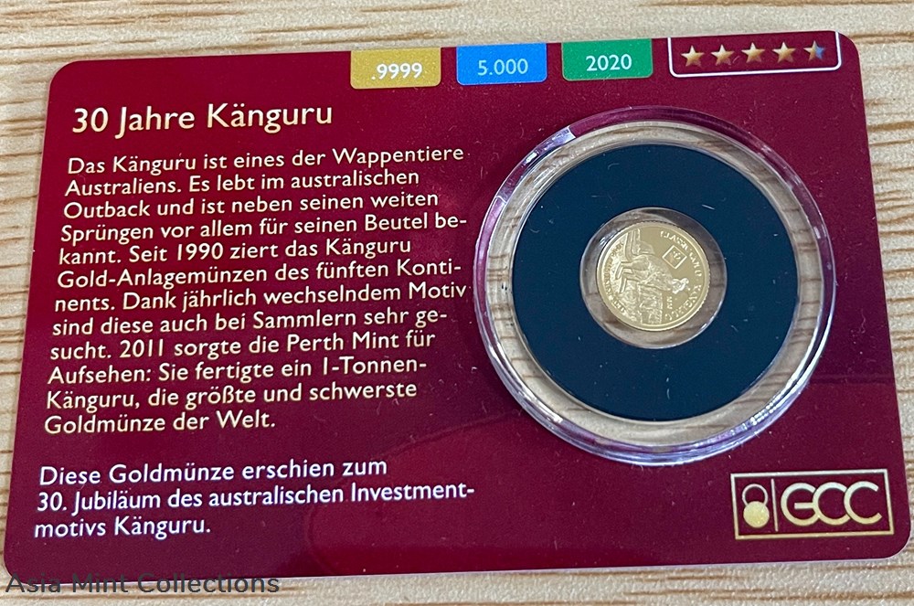 2020 - Gold Coin Card - Solomon Islands 10 Dollars Gold PP 30 Years Kangaroo coins ingots bullion 2020 gold coin card solomon islands 10 dollars gold pp 30 years kangaroo
