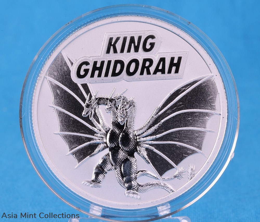 2023 - King Ghidorah Godzilla 1 Oz 999 Niue $2 Silver Coin ST/BU 3 coins ingots bullion 2023 king ghidorah godzilla 1 oz 999 niue 2 silver coin st bu