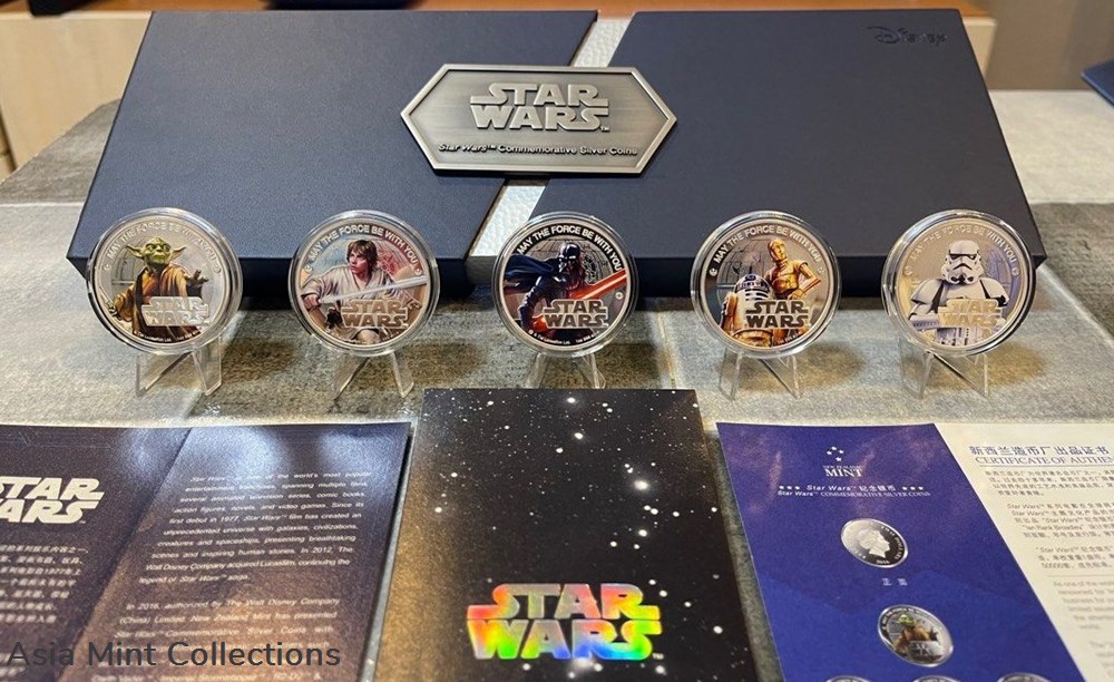 2016 NIUE Star Wars Commemorative 1oz x 5-Coin Set 2 coins ingots bullion silver 2016 niue star wars commemorative 1oz x 5 coin set