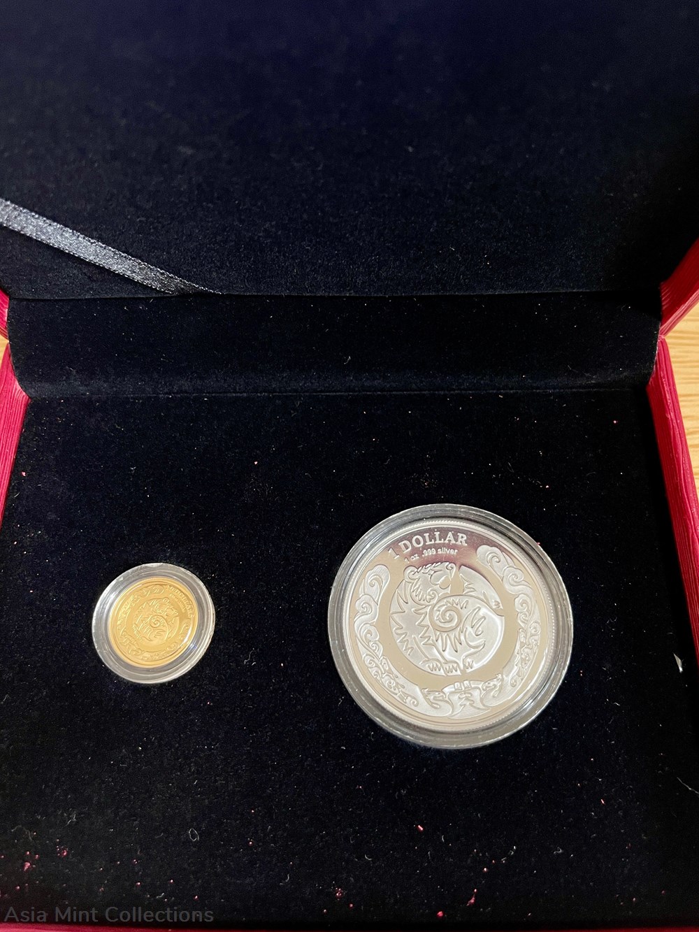 2010 Year of the tiger Silver and Gold Proof Coin 2 coins 2010 year of the tiger silver and gold proof coin