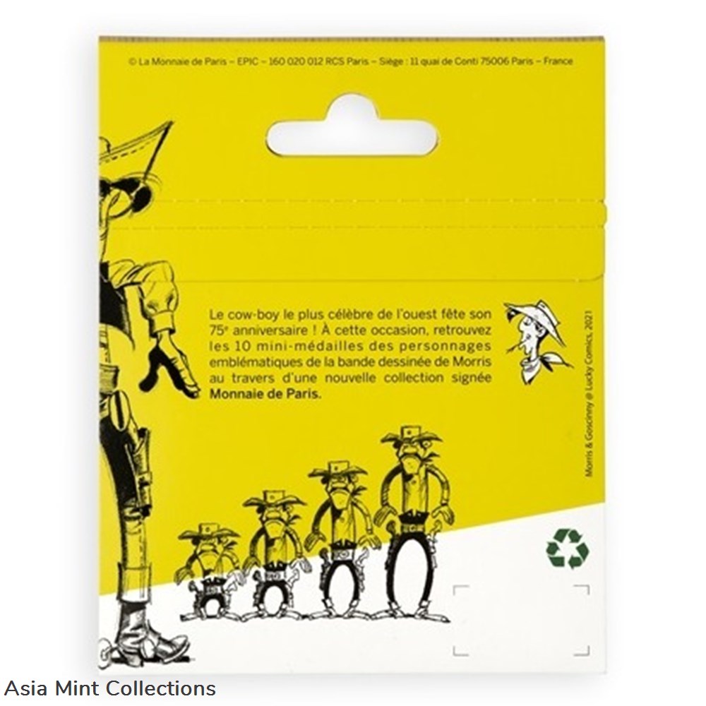 2021 - Monnaie De Paris Memory token Lucky Luke - Jolly Jumper 4 coins ingots bullion copper coin 2021 monnaie de paris memory token lucky luke jolly jumper