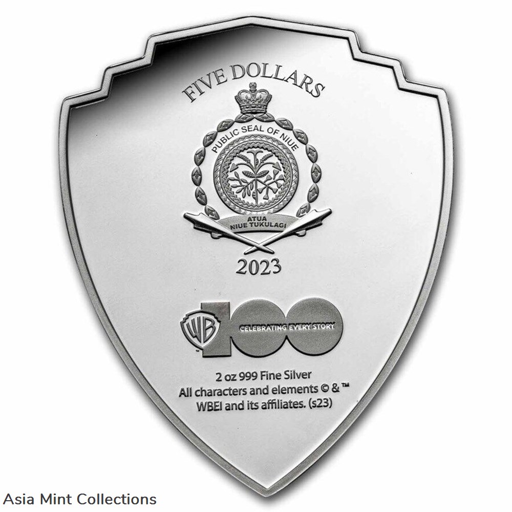2023 - 2 oz Silver Niue Islands Proof - Looney Tunes MASHUPS - SUPERMAN - NZ$5 4 coins ingots bullion coin 2023 2 oz silver niue islands proof looney tunes mashups superman nz 5
