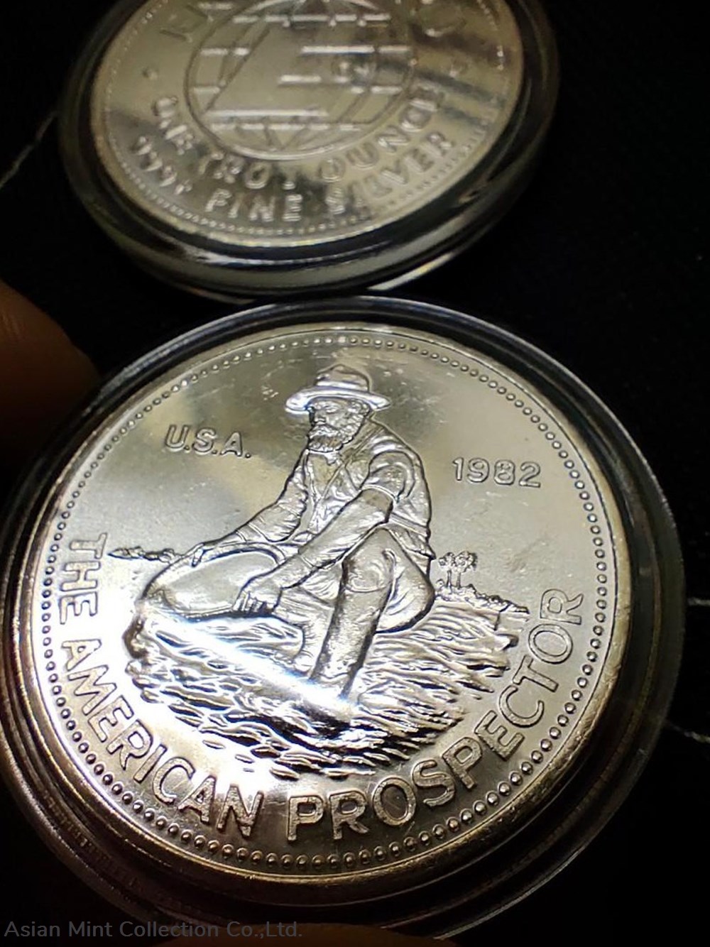 1982 Engelhard Prospector 1oz Silver Round – "E" Reverse coins ingots bullion coin 1982 engelhard prospector 1oz silver round e reverse